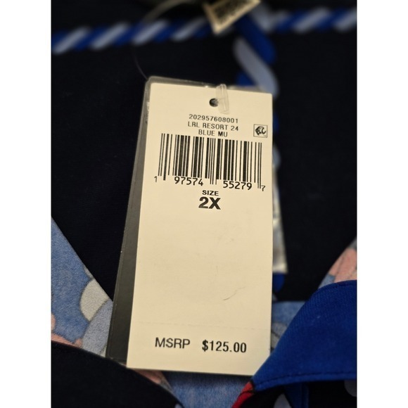 Lauren Ralph Lauren Slim Fit Rope-Print Jersey Shirt, Size 2XL - Picture 8 of 9